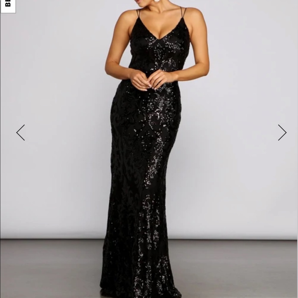 lulus black sequin mermaid maxi dress